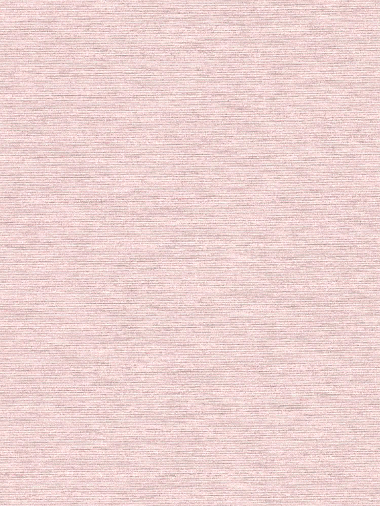 Plain non-woven wallpaper with linen structure - light pink
