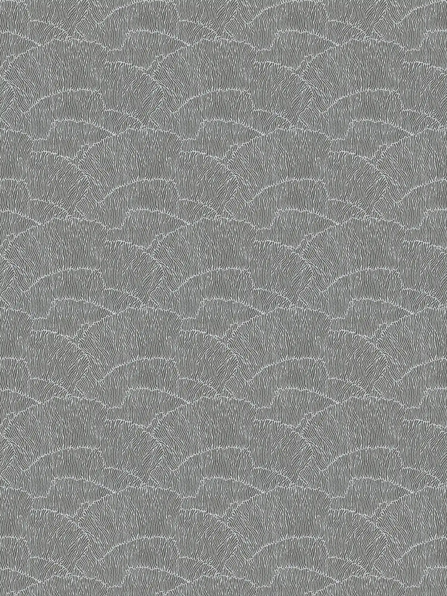 Abstract Onderlaag behang Met Lijnpatroon - Zilver, Zwart, Metaal
