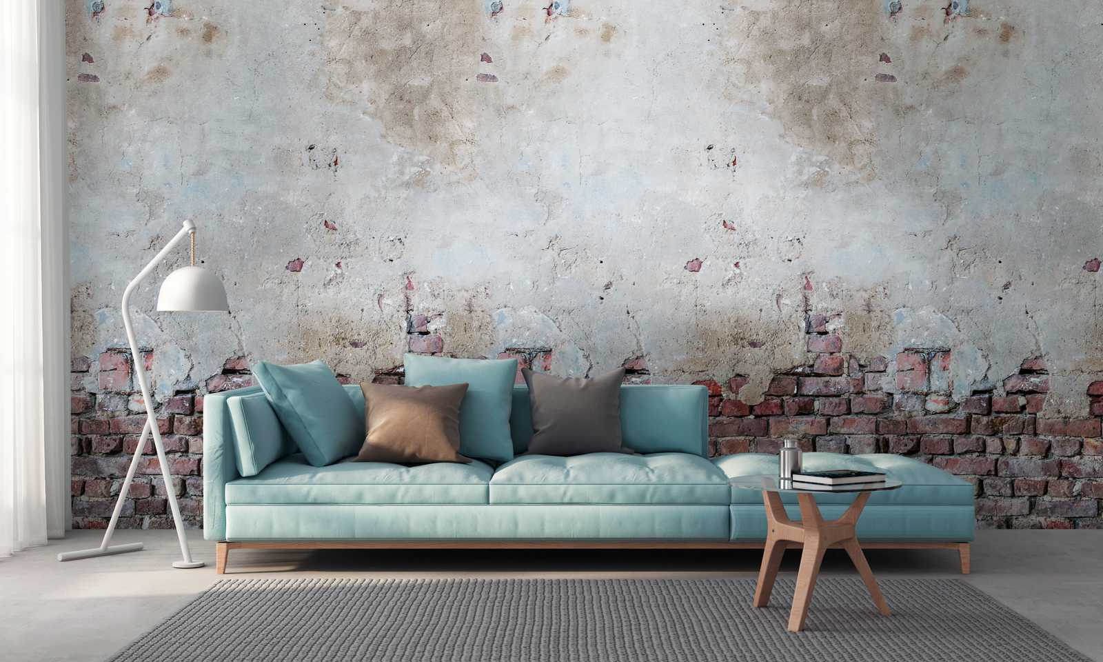             Wallpaper novelty - motif wallpaper industrial look plaster & brick wall
        