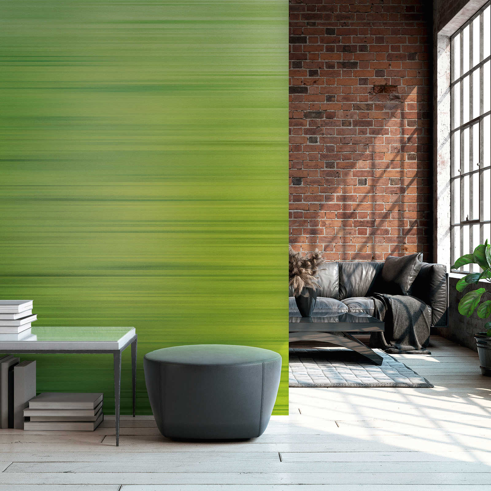Wallpaper novelty - green motif wallpaper with gradient design

