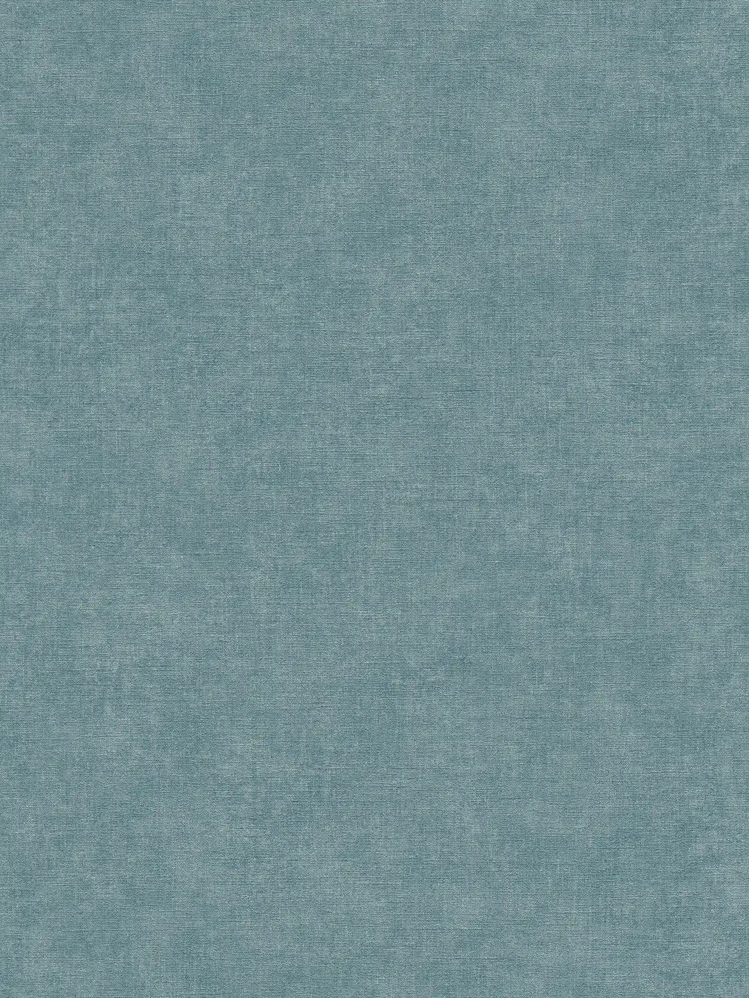 Papel pintado tejido-no tejido de textura ligera con aspecto de escayola - azul, petróleo
