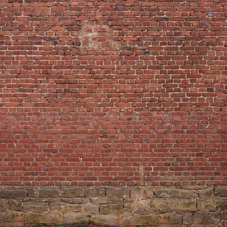 Red brick wall mural
