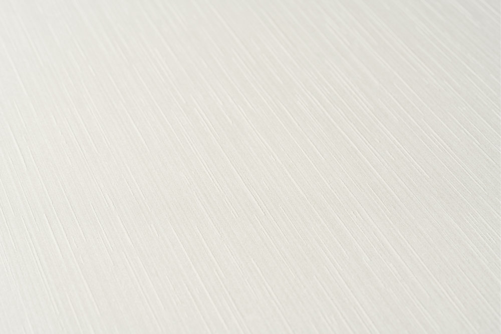            White non-woven wallpaper with glitter effect & line design - white, grey
        