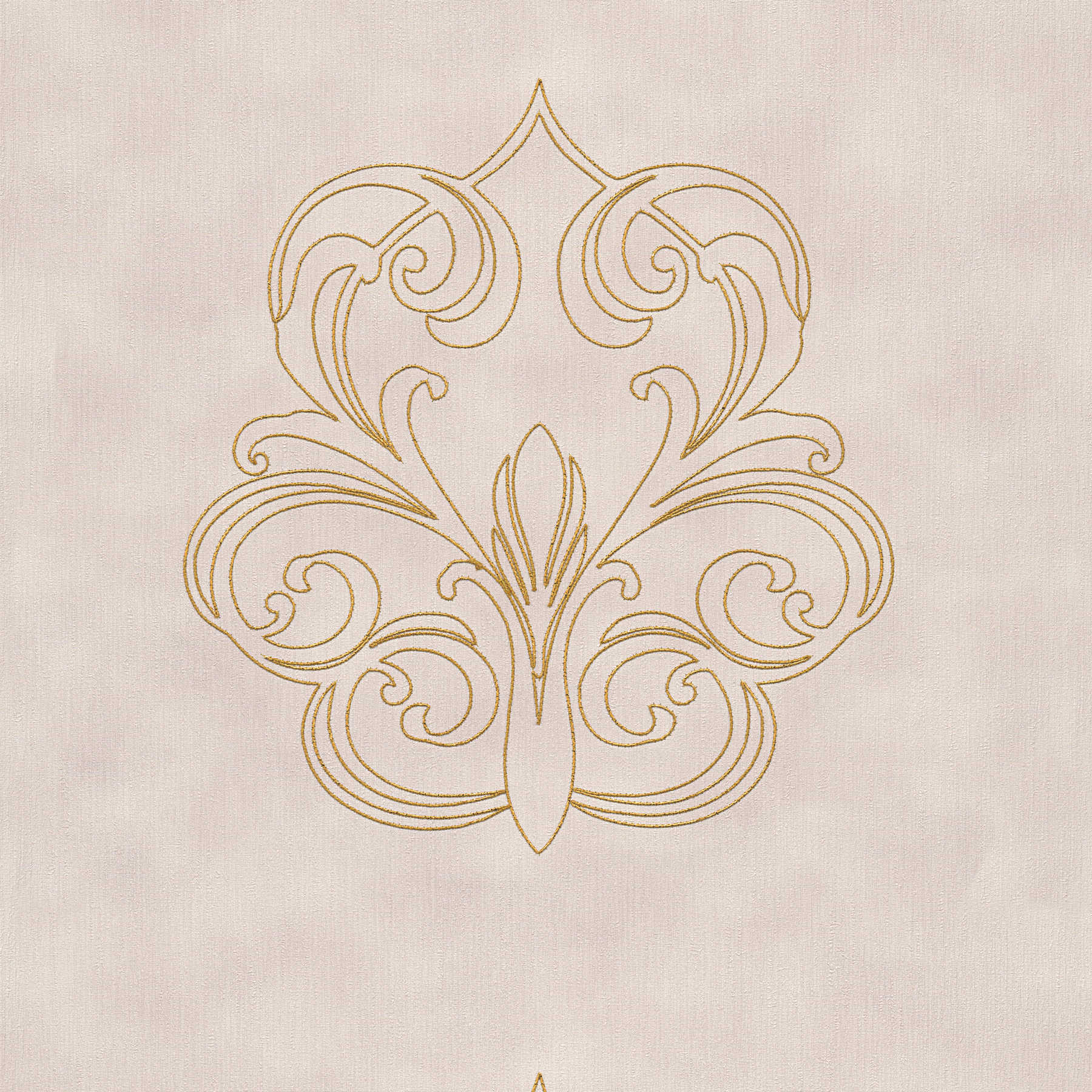             Pannello Premium con ornamenti barocchi - Viola, oro
        