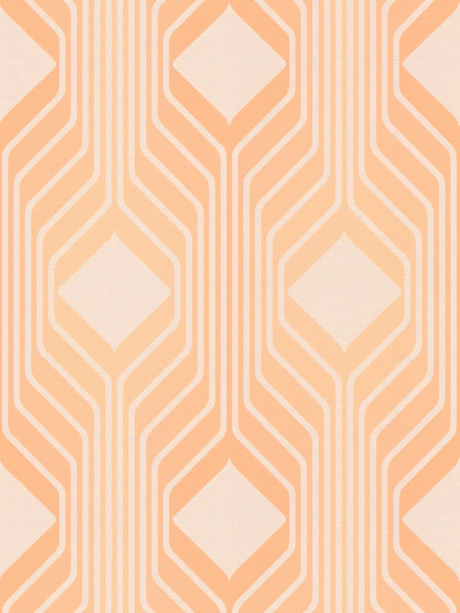         Retro wallpaper with diamond pattern in warm colours - orange, beige
    