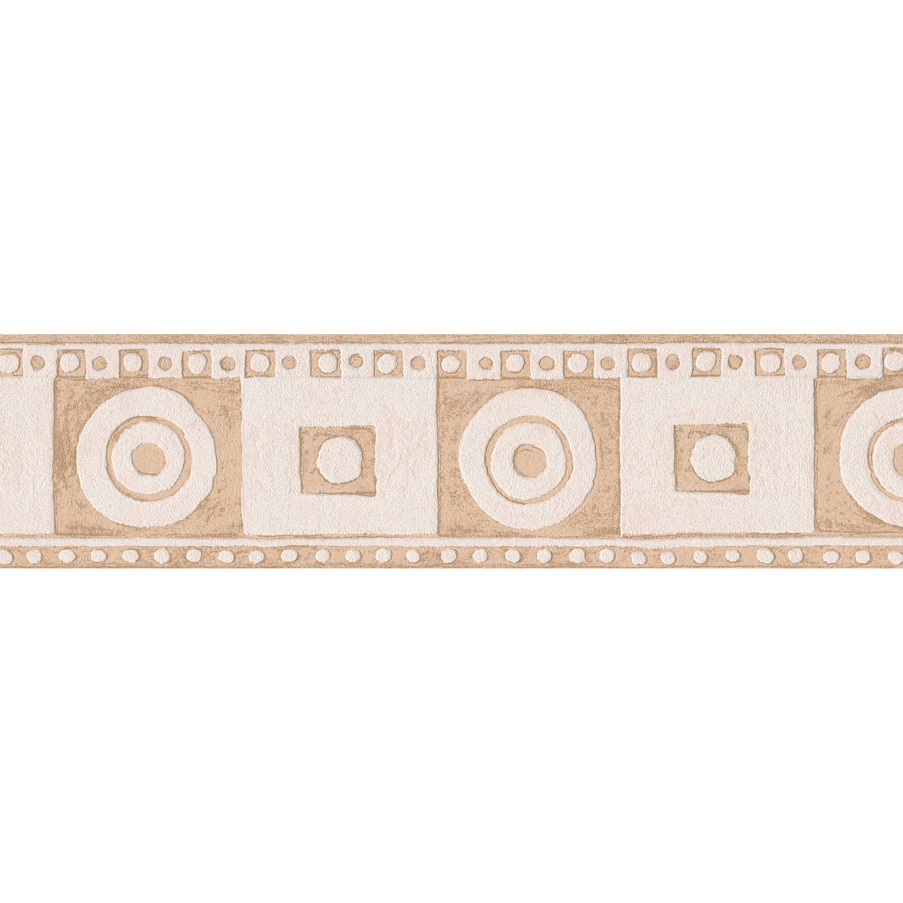 Bordo grafico in stile mediterraneo - Beige, crema
