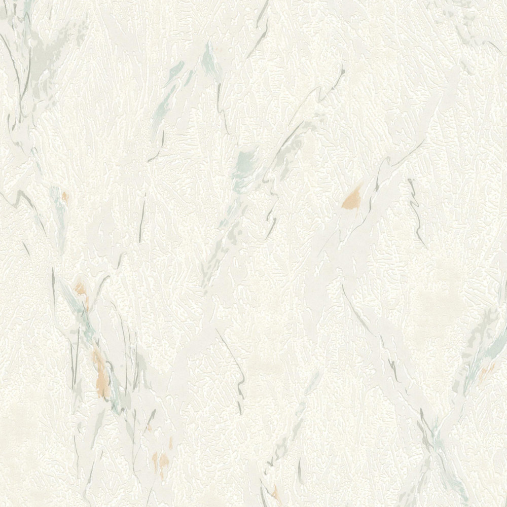             Papier peint avec veinure du marbre & effet texturé - Blanc
        