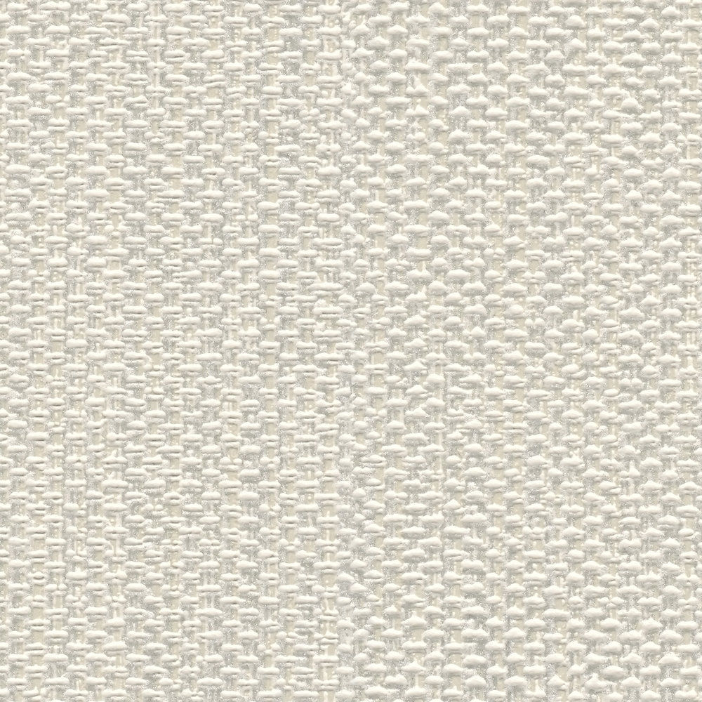            Non-woven wallpaper in textile look - cream, grey
        