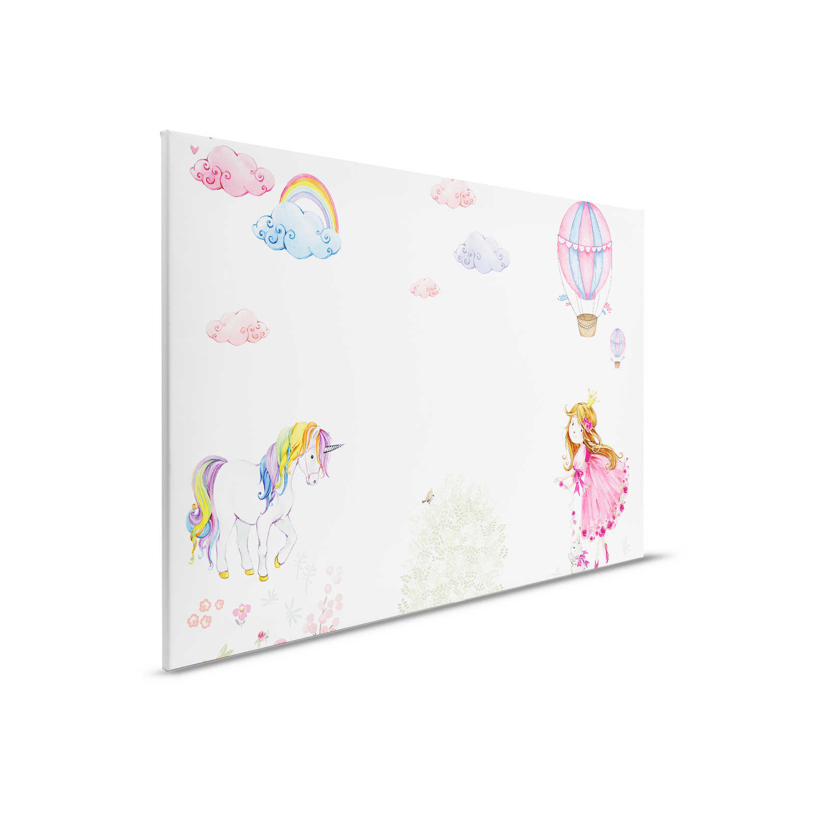         Canvas painting Nursery with princess and unicorn - 0,90 m x 0,60 m
    