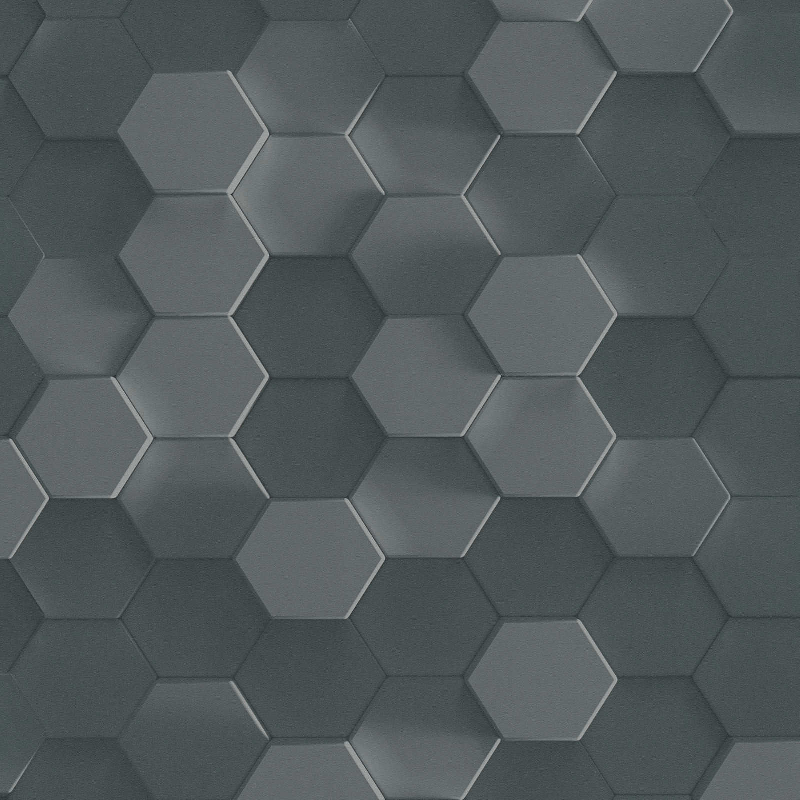         Hexagon 3D wallpaper graphic pattern honeycomb - grey, black
    