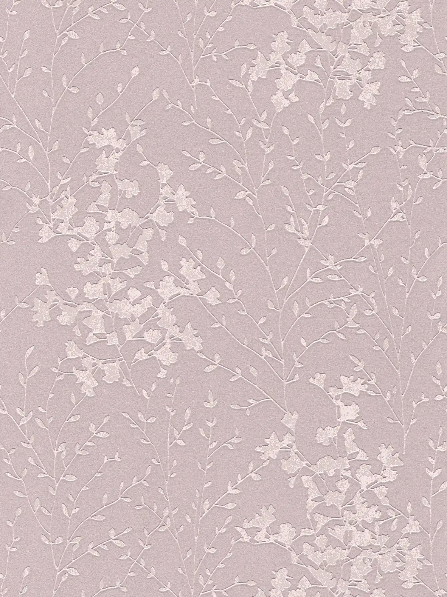 Pink wallpaper with tendril pattern & metallic effect - metallic, pink
