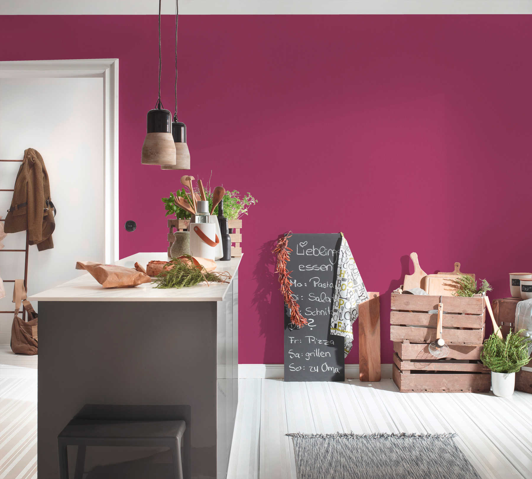             Plain wallpaper warm colour, textured - pink, red
        