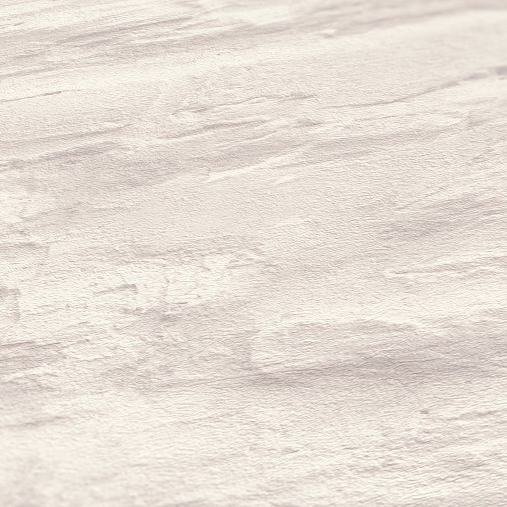             Licht vliesbehang in wandoptiek met natuursteen & gips - crème, wit
        