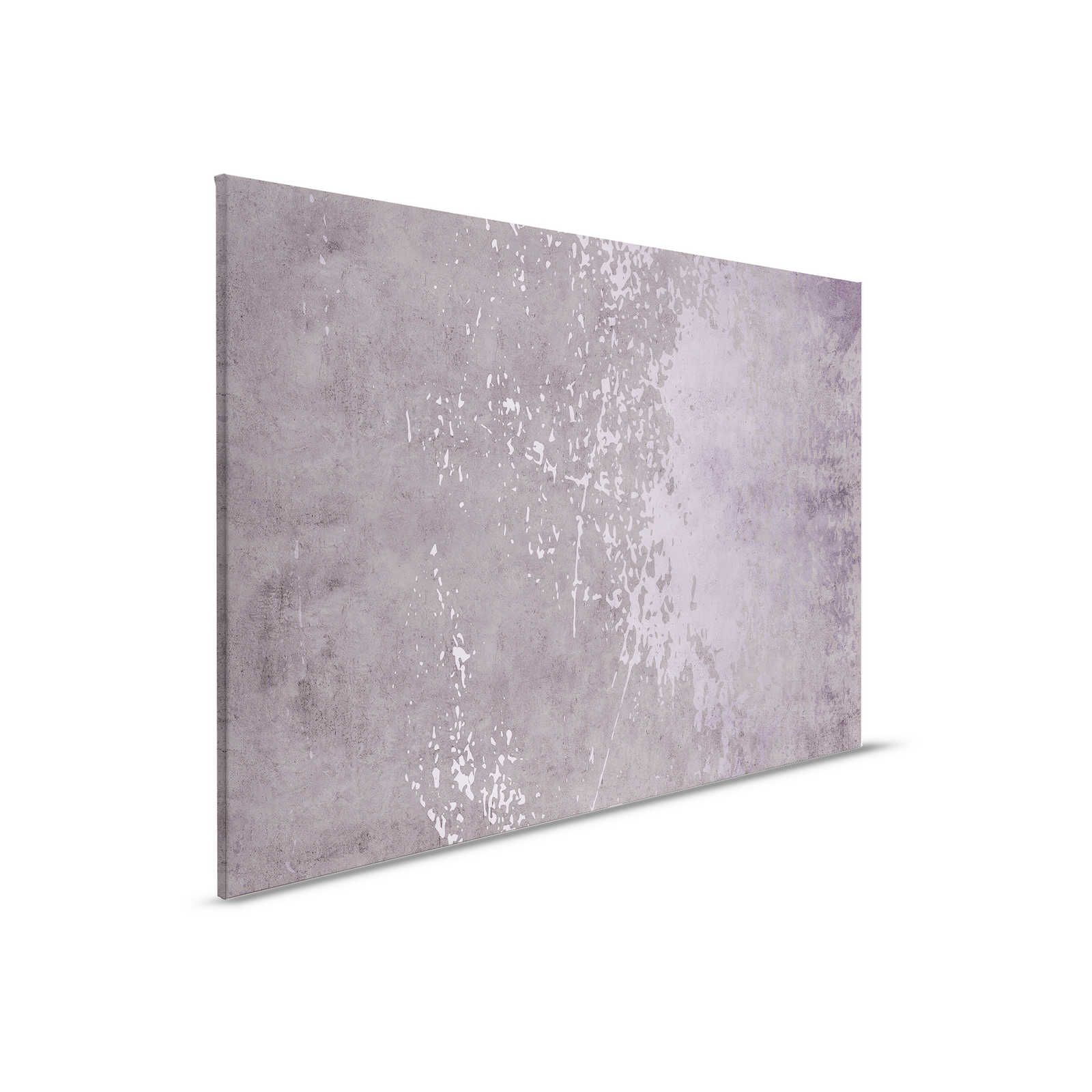         Vintage Wall 2 - Canvas painting lilac plaster look design in used look - 0.90 m x 0.60 m
    