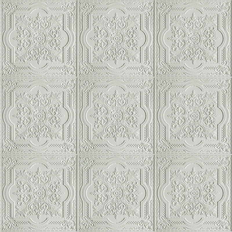         Photo wallpaper ceiling with print pattern - grey
    