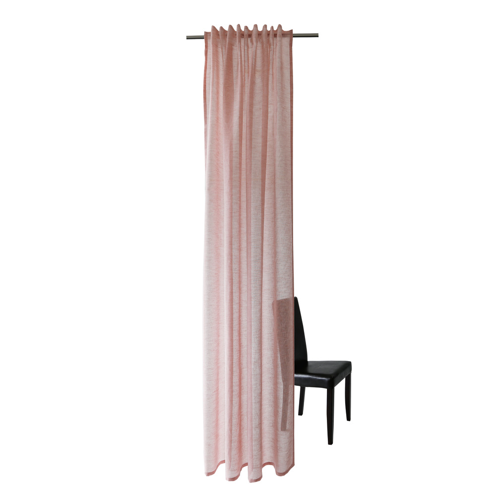             Echarpe décorative à passants 140 cm x 245 cm fibre synthétique rose
        