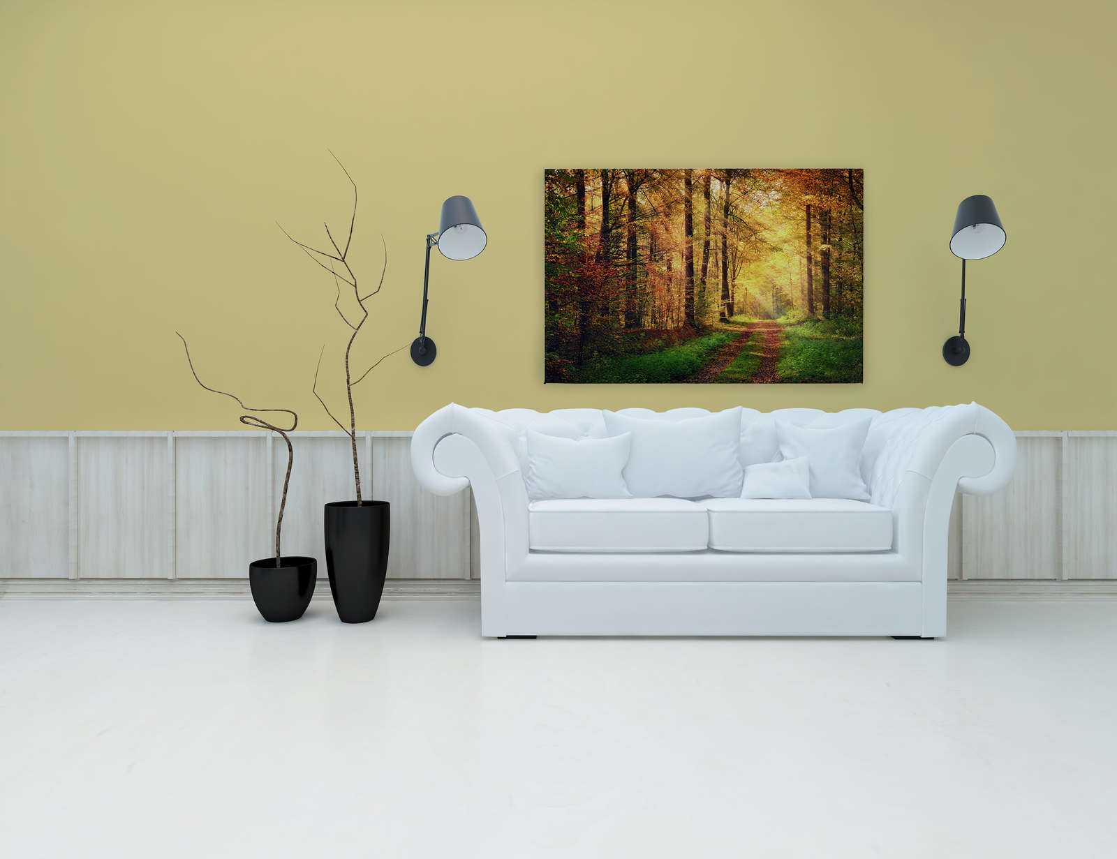             Autumn Morning Canvas Painting Deciduous Forest - 1.20 m x 0.80 m
        