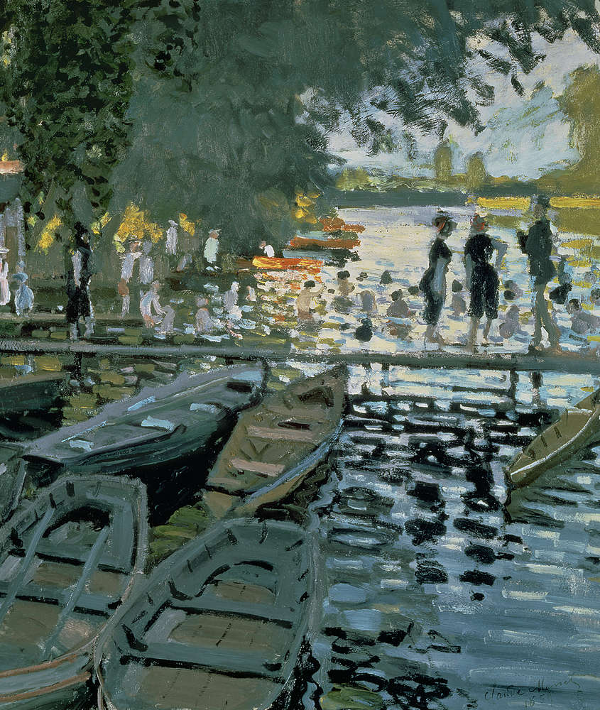             Muurschildering "Badgasten bij La Grenouillere" van Claude Monet
        