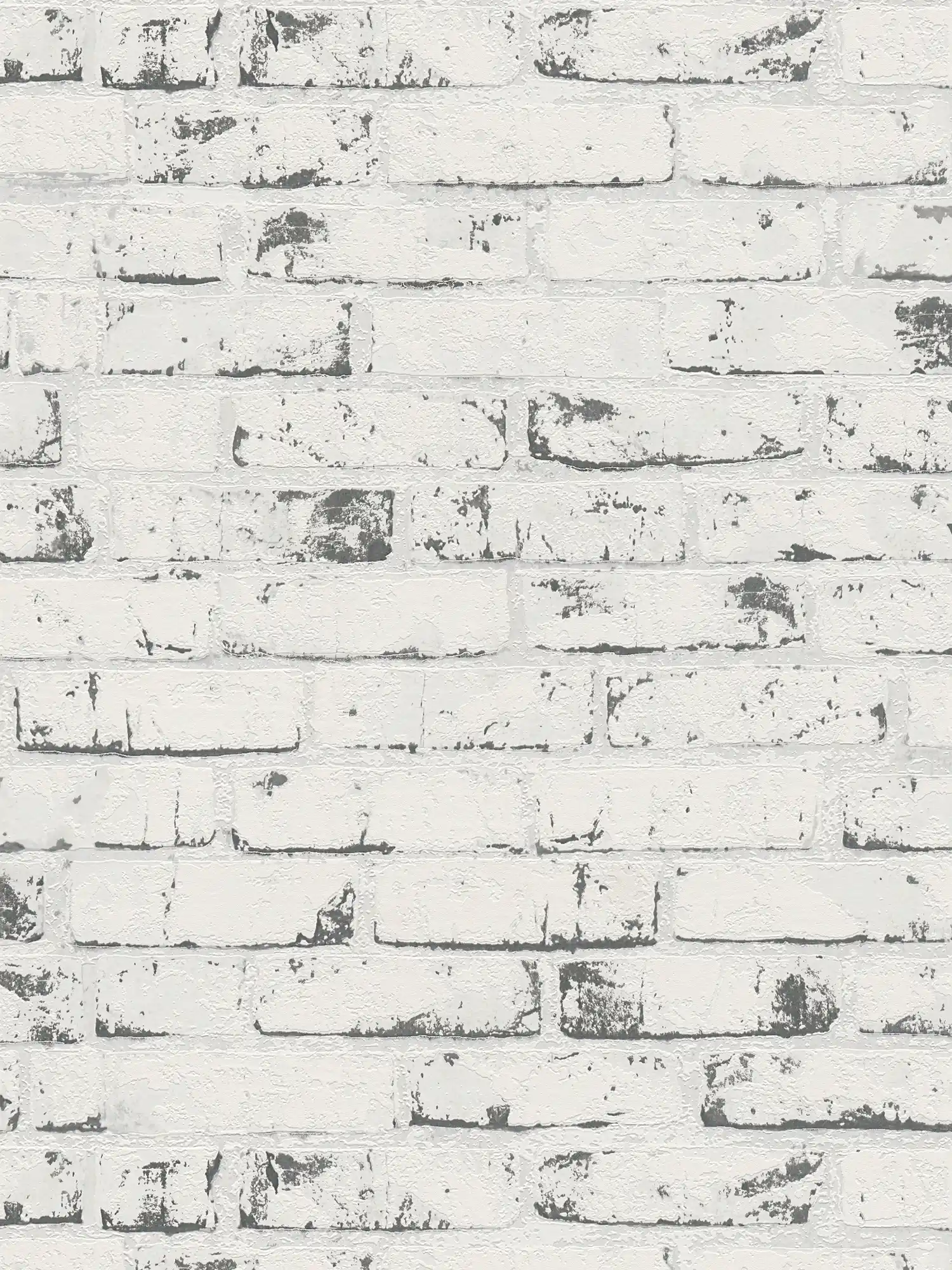         Wallpaper stone look with brick motif & 3D effect - grey, beige
    