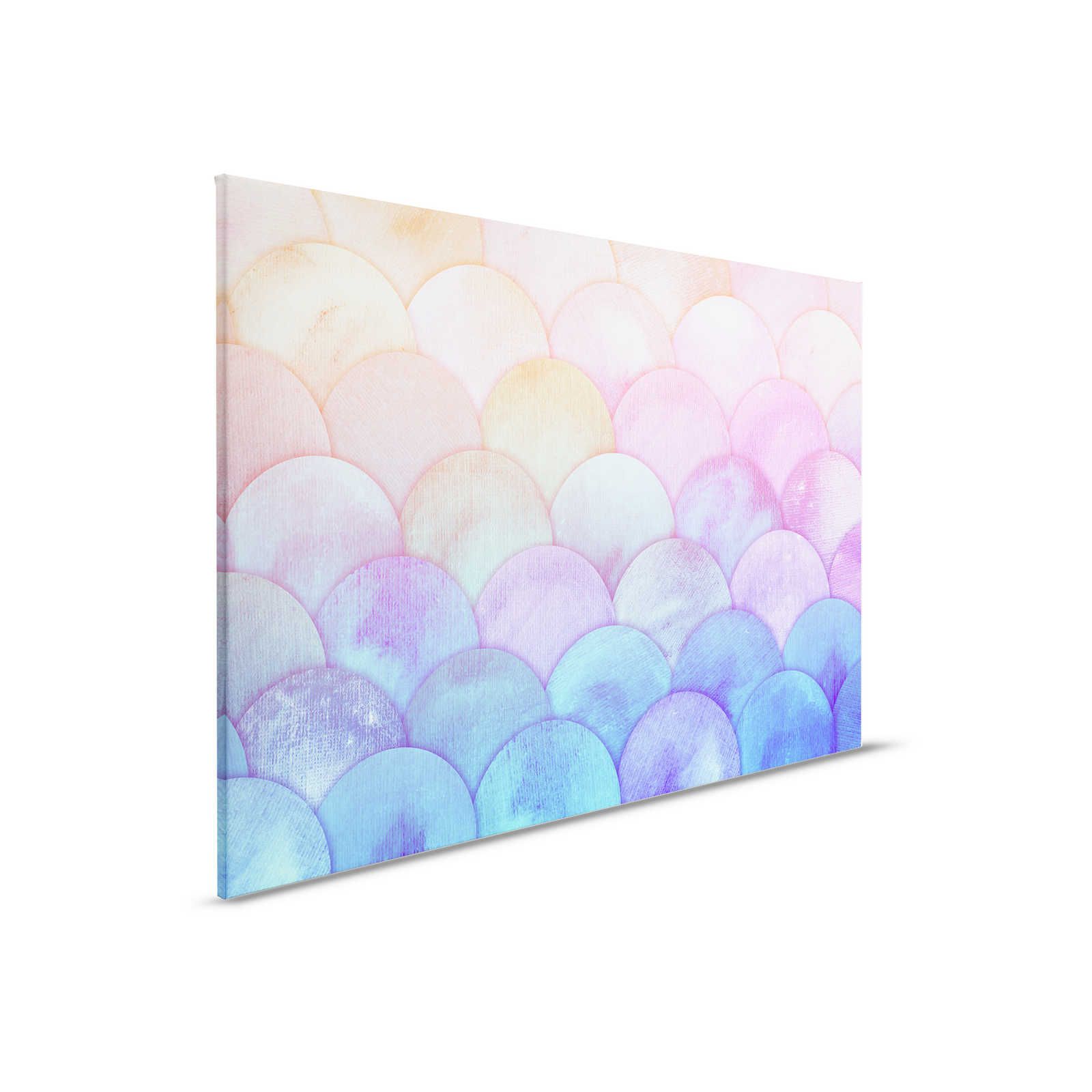         Canvas with fish scale pattern - 90 cm x 60 cm
    
