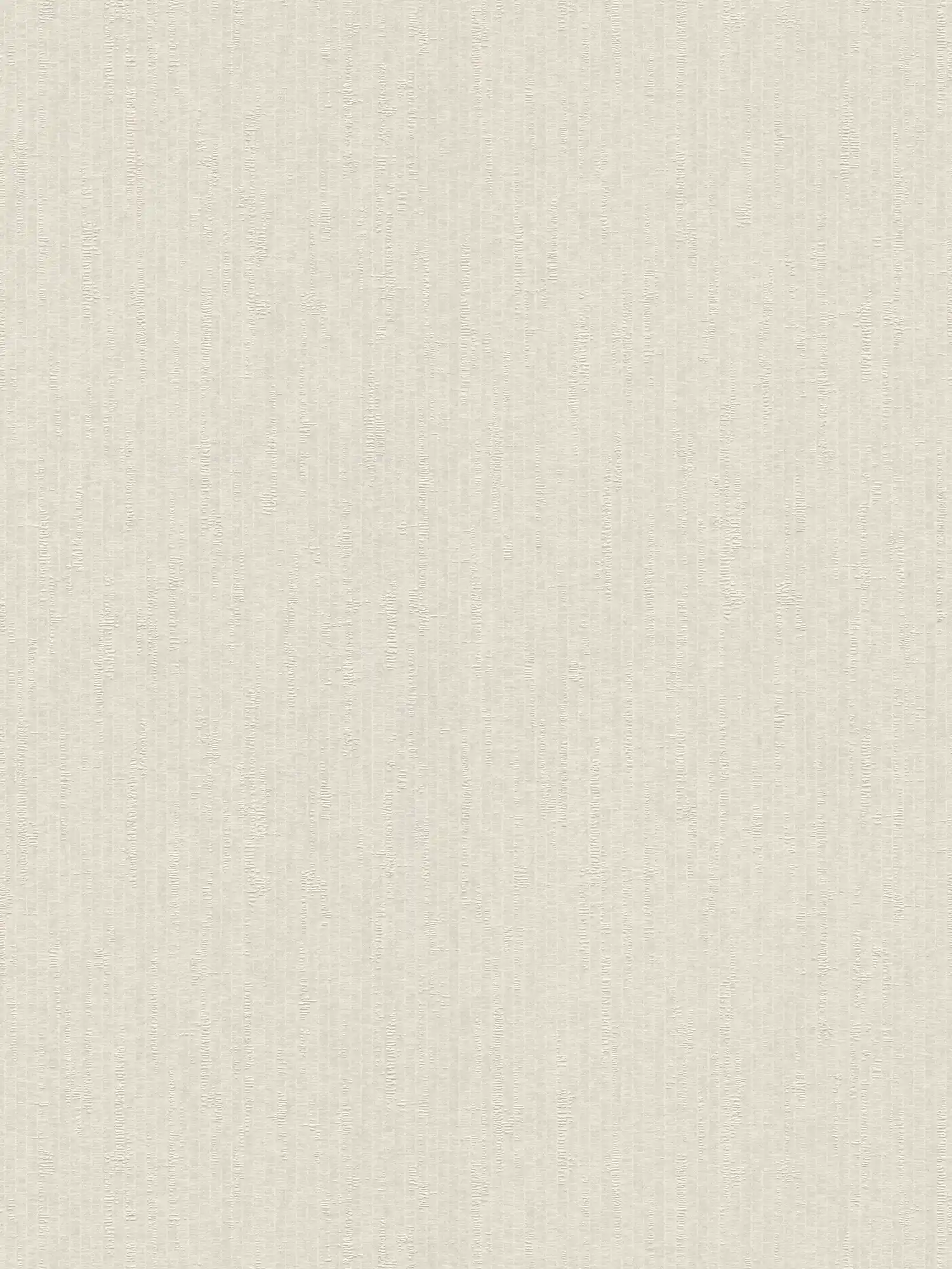         Carta da parati con motivo bianco crema e sottile effetto tessuto - Bianco
    