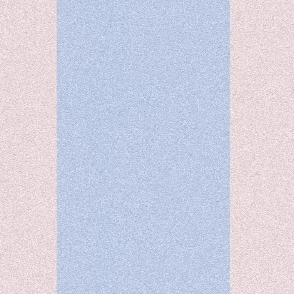             Papel pintado a rayas con estructura ligera - azul, rosa
        
