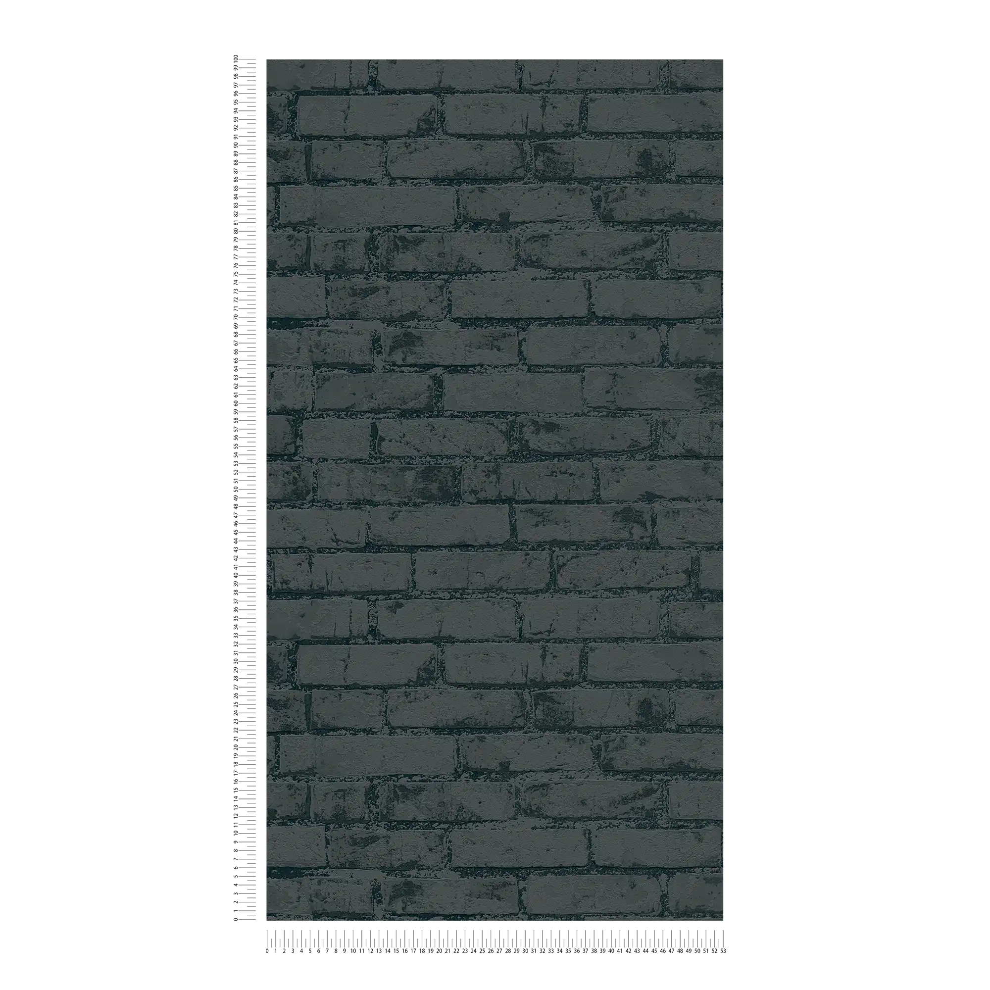             Papier peint 3D aspect pierre Mur de briques noir
        