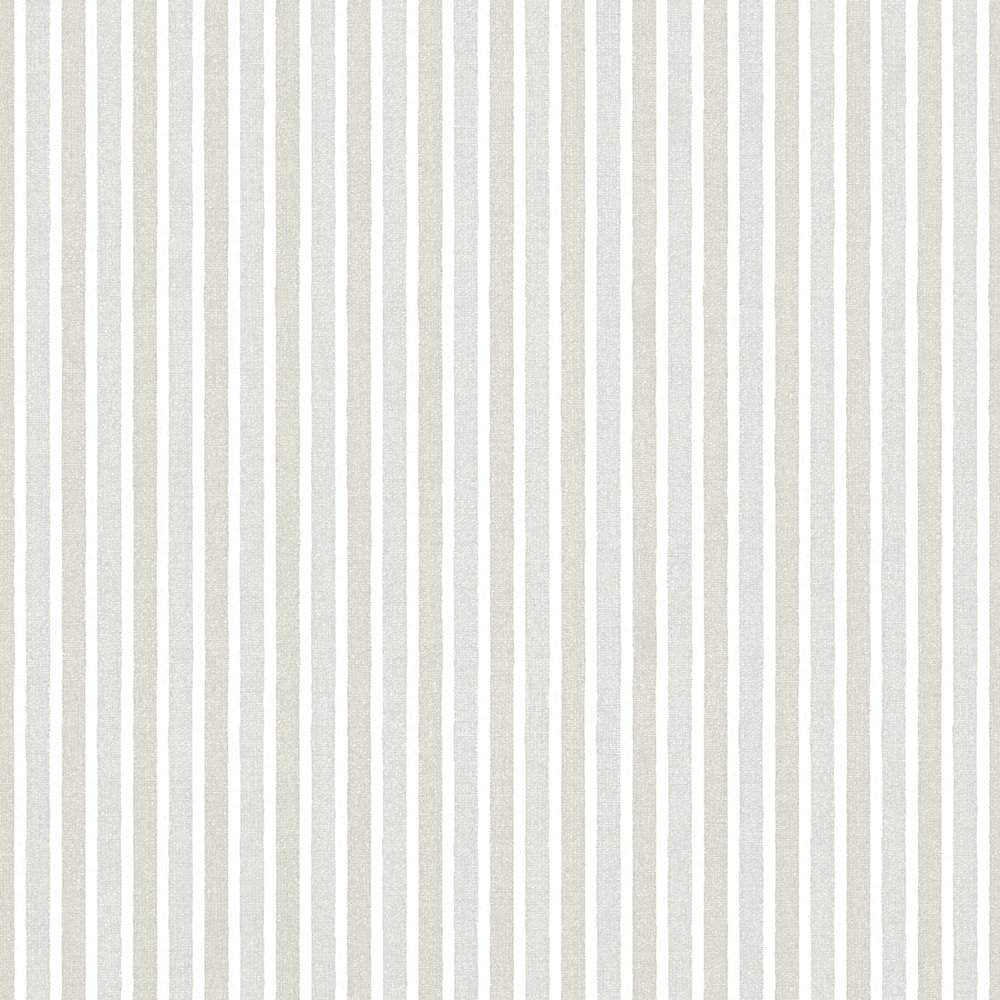             Silver & gold striped wallpaper with narrow stripes
        