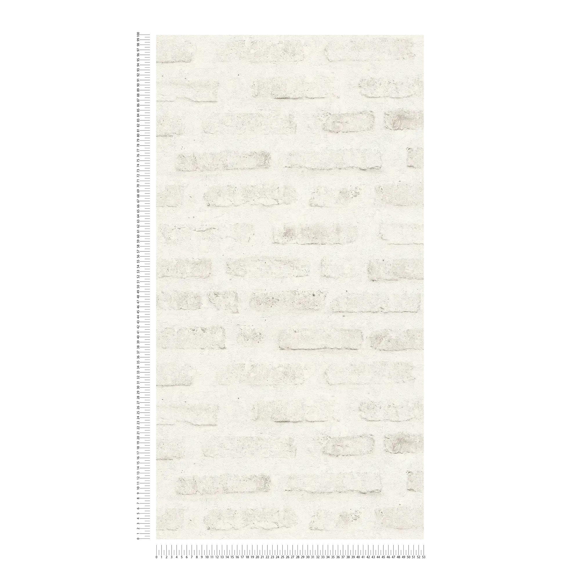            Papier peint de style industriel imitation pierre et motif de mur - gris, blanc
        