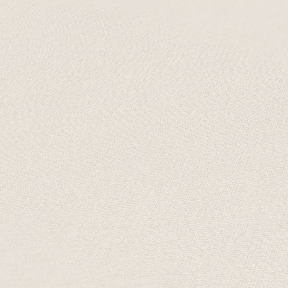            Non-woven wallpaper plain with light sheen - cream, grey
        