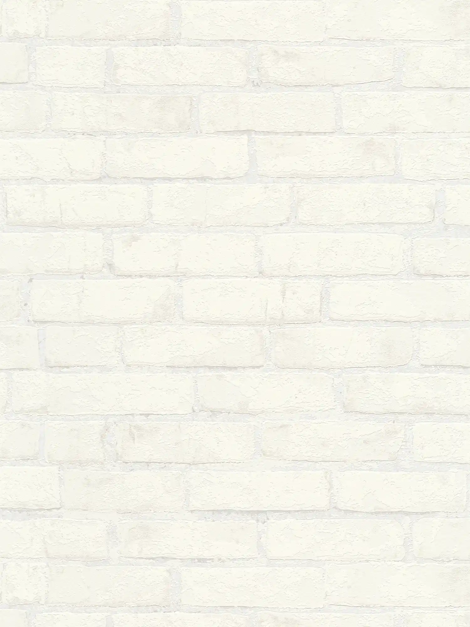 3D stone look wallpaper brick masonry white

