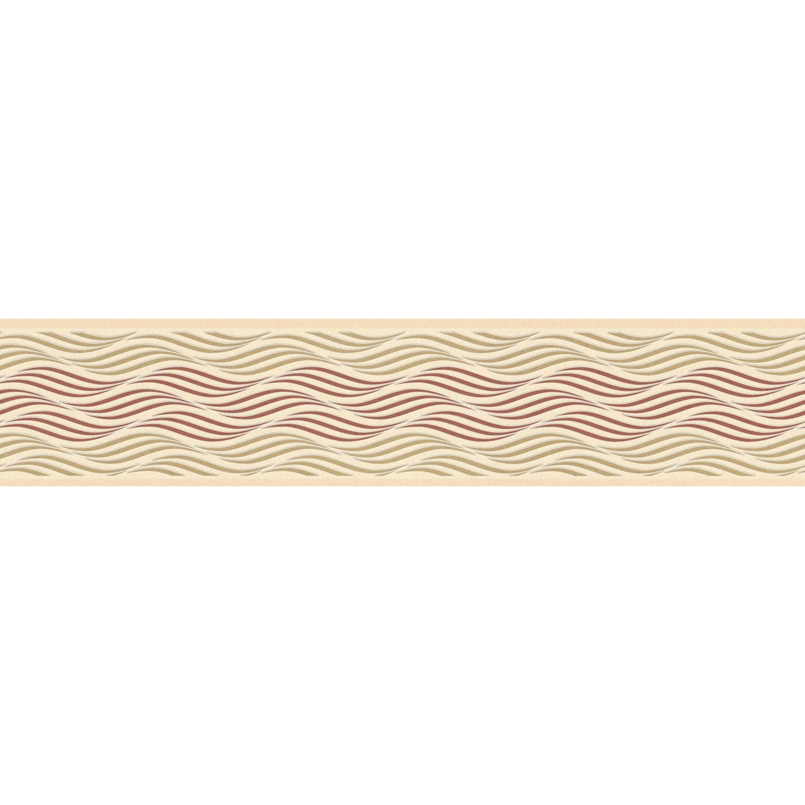         Border with glitter effect & wave pattern - Beige, Brown
    