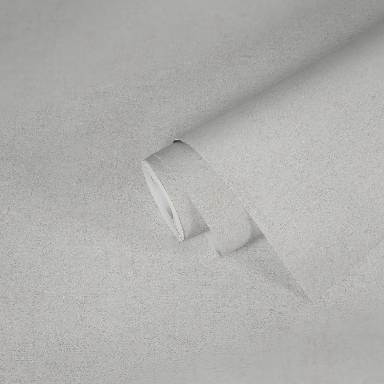             Plaster optics wallpaper cream white with used design - metallic, white
        