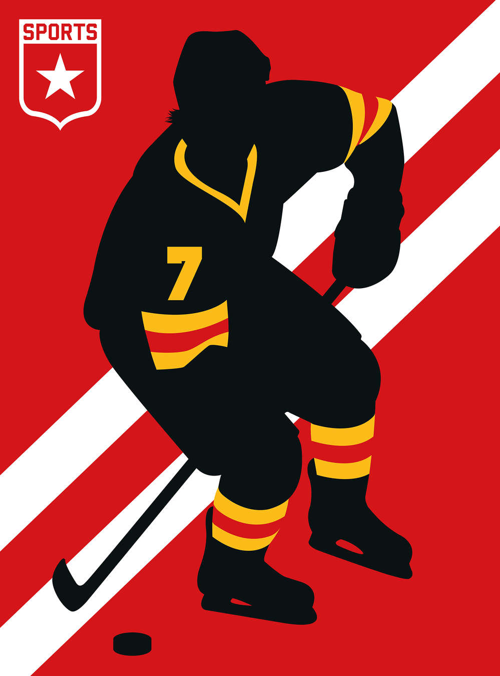             Papier peint Sport Hockey sur glace Motif Player Icon
        