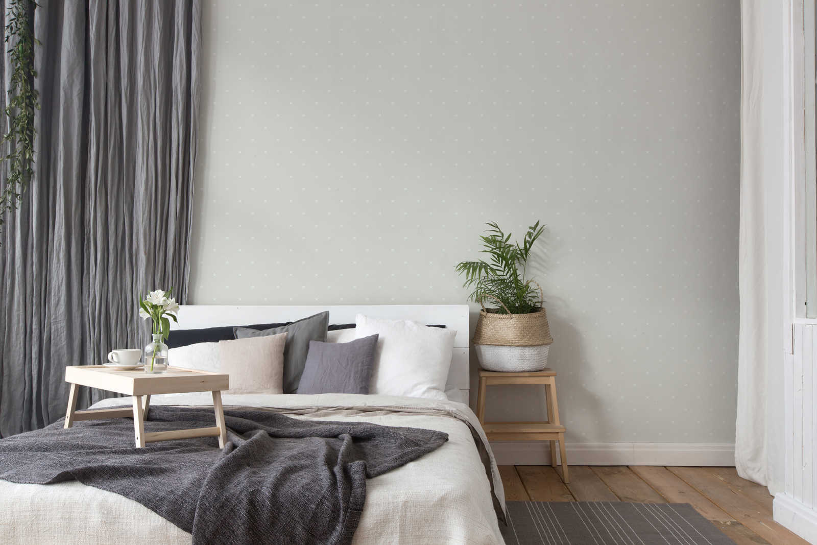             MICHALSKY non-woven wallpaper lozenge design with stars - beige, grey
        