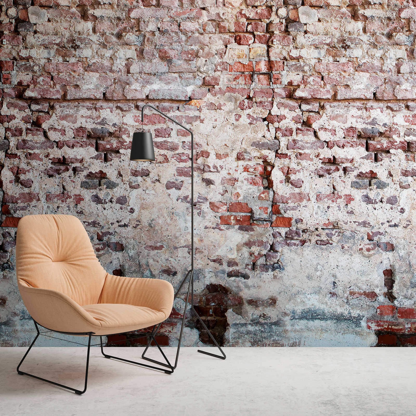         Wallpaper novelty | motif wallpaper rustic brick wall in used look
    