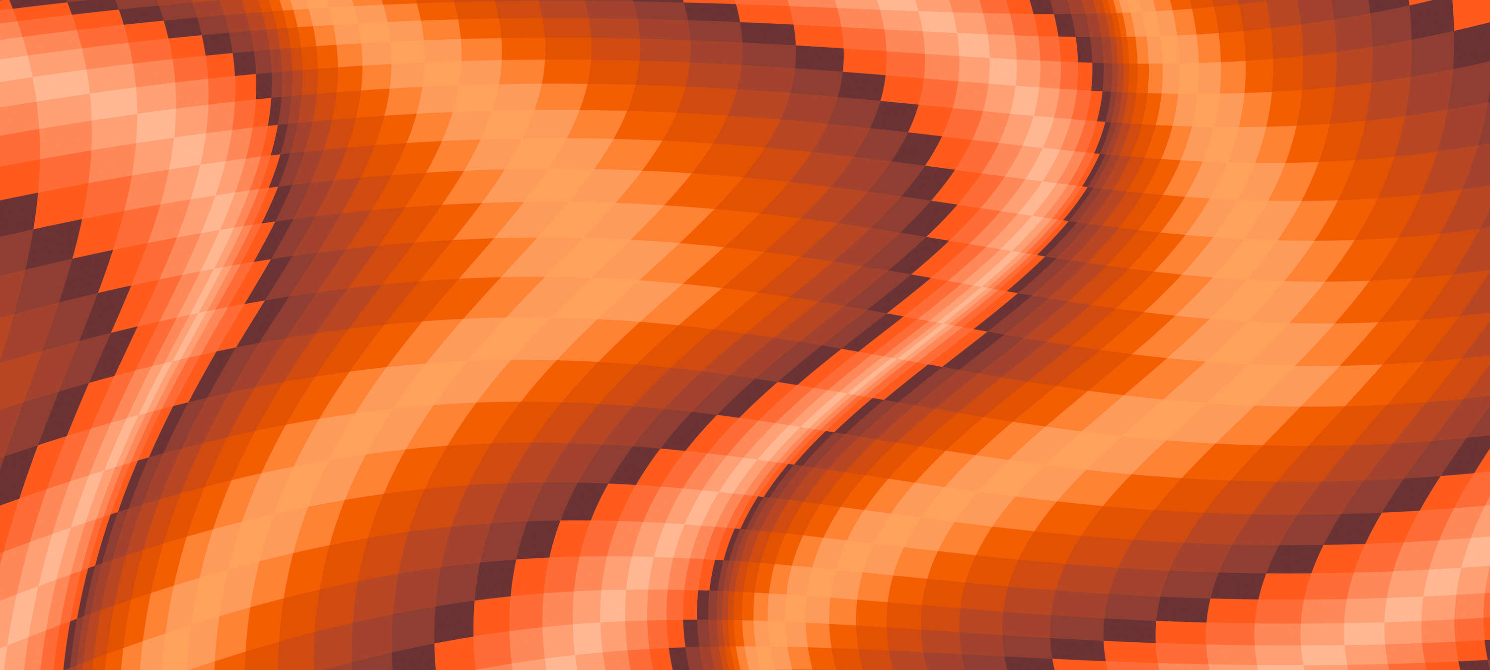             Modern Behang Grafisch Ontwerp & Perspectief Effect - Oranje, Rood
        
