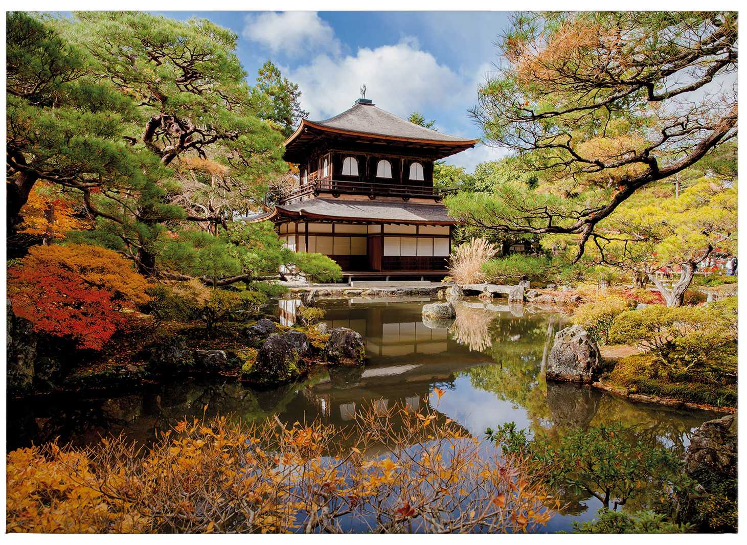             Canvas print Japanese garden with pagoda
        