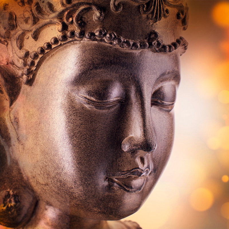 Photo wallpaper detail of Buddha statue - mother-of-pearl smooth non-woven

