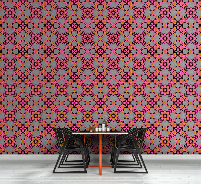             Abstract mosaic graphic wallpaper - Orange, Pink
        