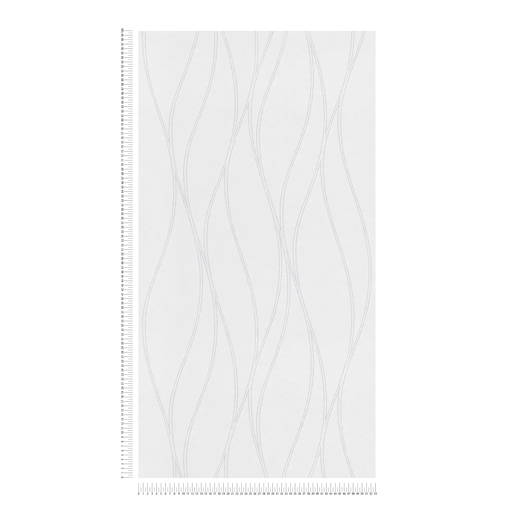             Paintable wallpaper with curved line design
        