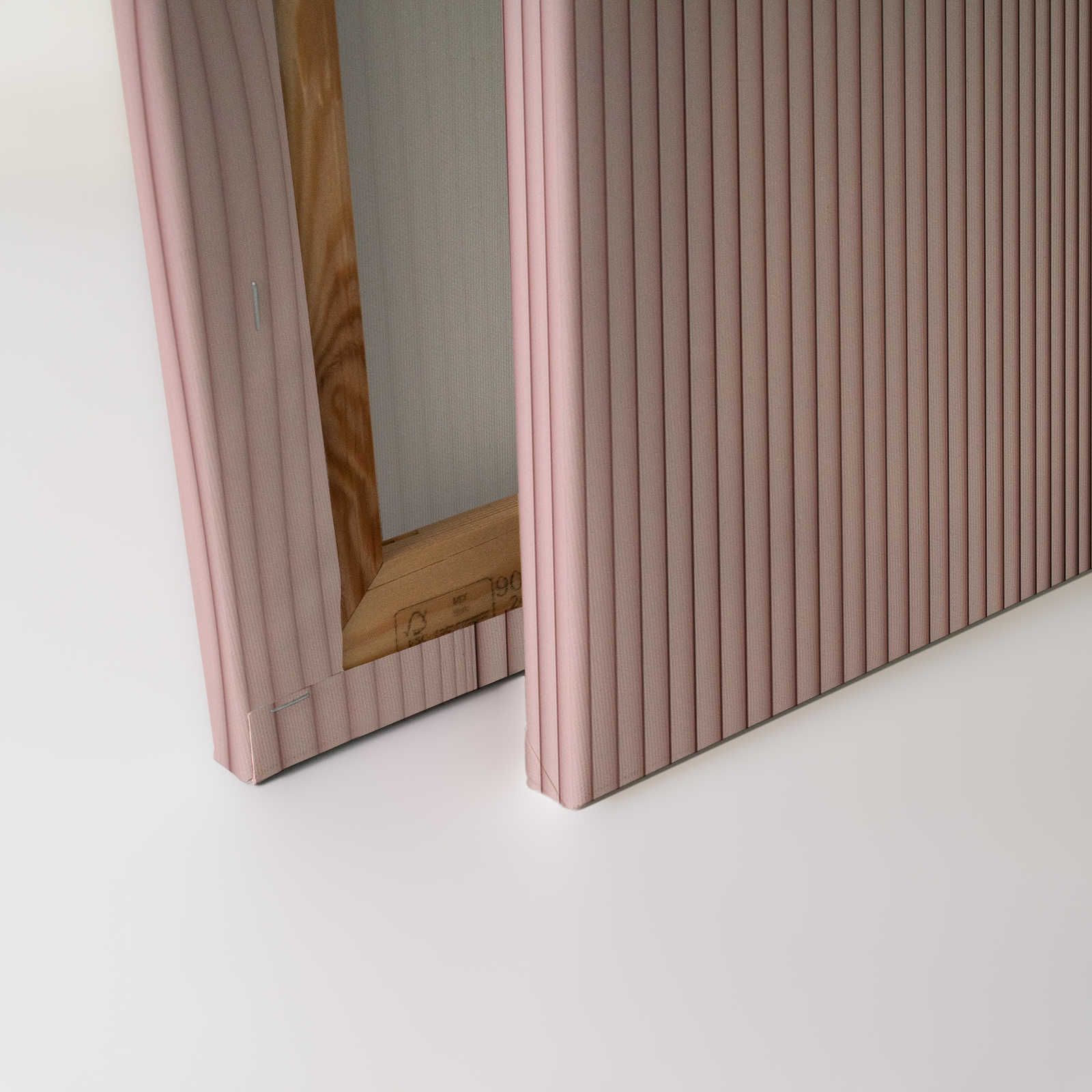             Magic Wall 4 - Lienzo a rayas con efecto ilusión 3D, rosa y blanco - 0,90 m x 0,60 m
        