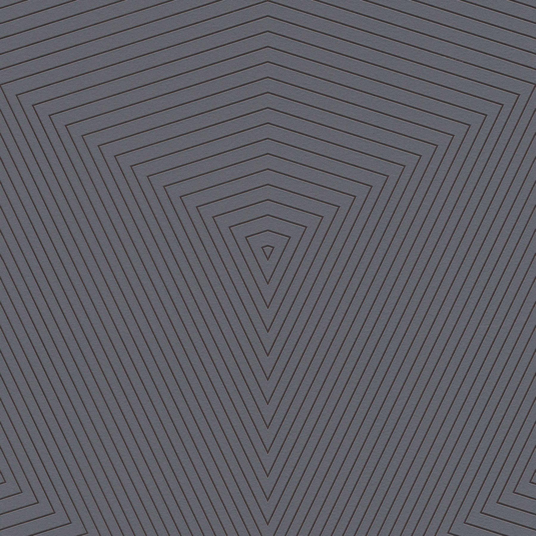 Non-woven wallpaper lines pattern, diamonds & metallic effect - grey, bronze

