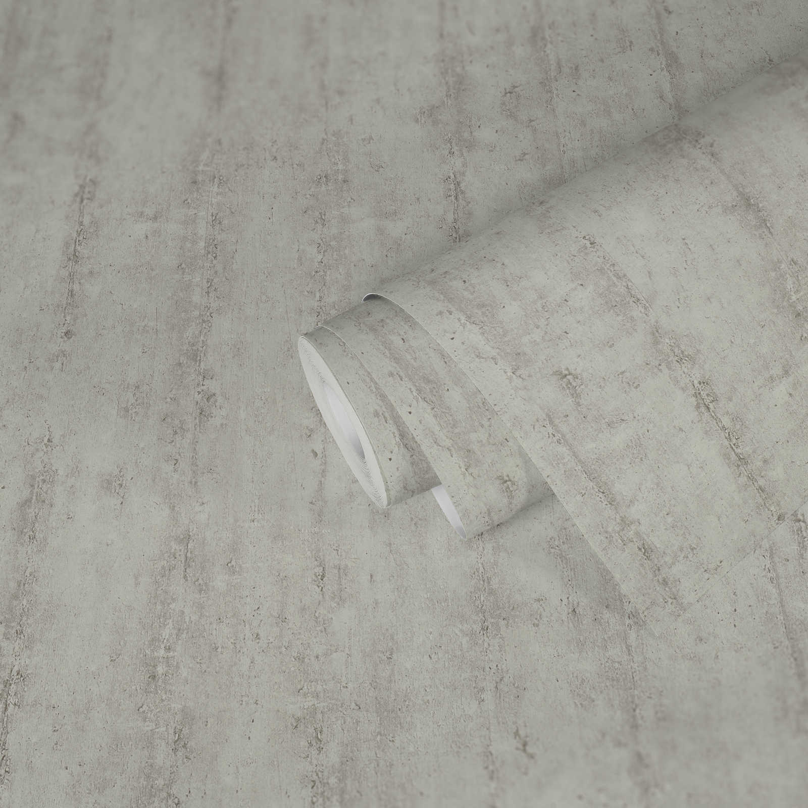             Carta da parati non tessuta con motivo a righe effetto cemento - beige, grigio
        