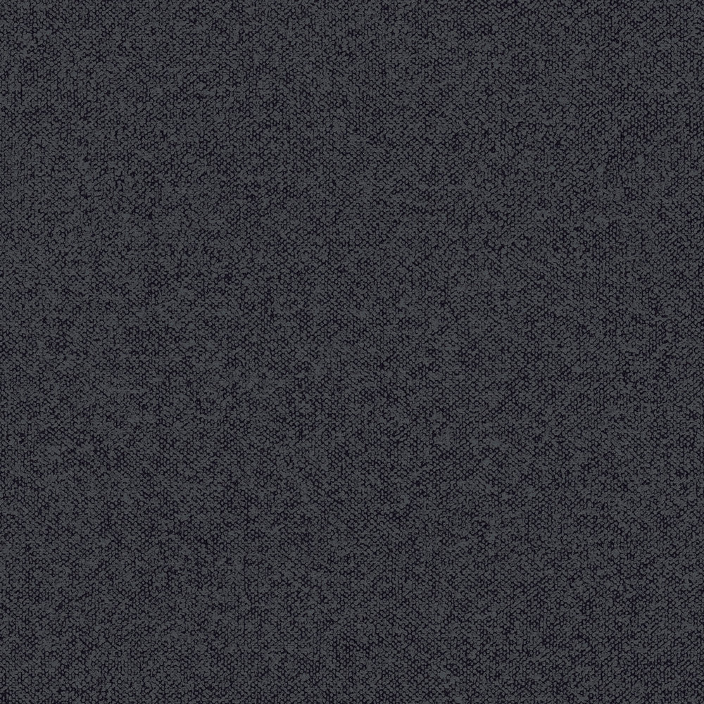            Textured wallpaper plain with linen look - black, grey
        