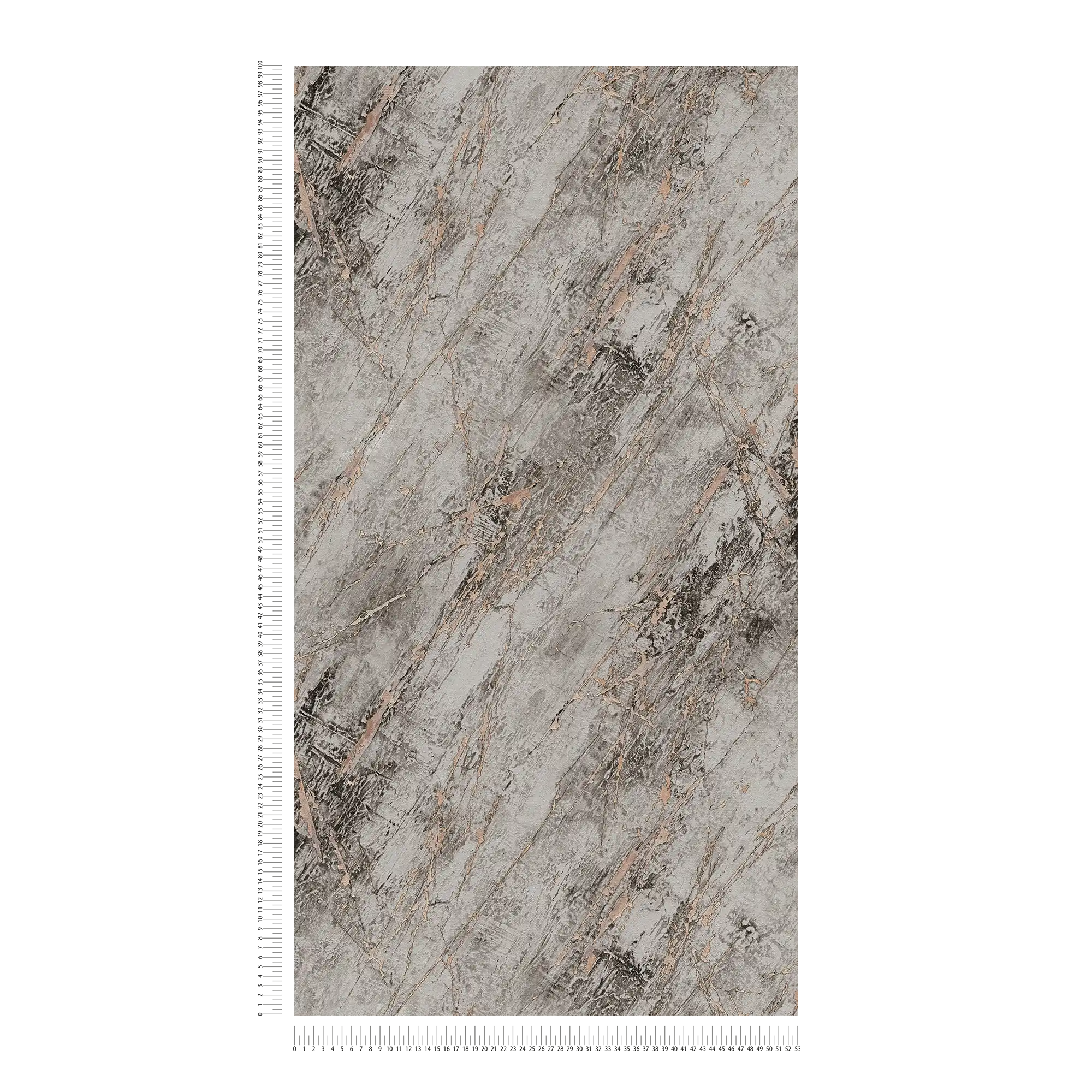             Carta da parati in marmo grigio con effetto metallizzato - grigio, beige
        