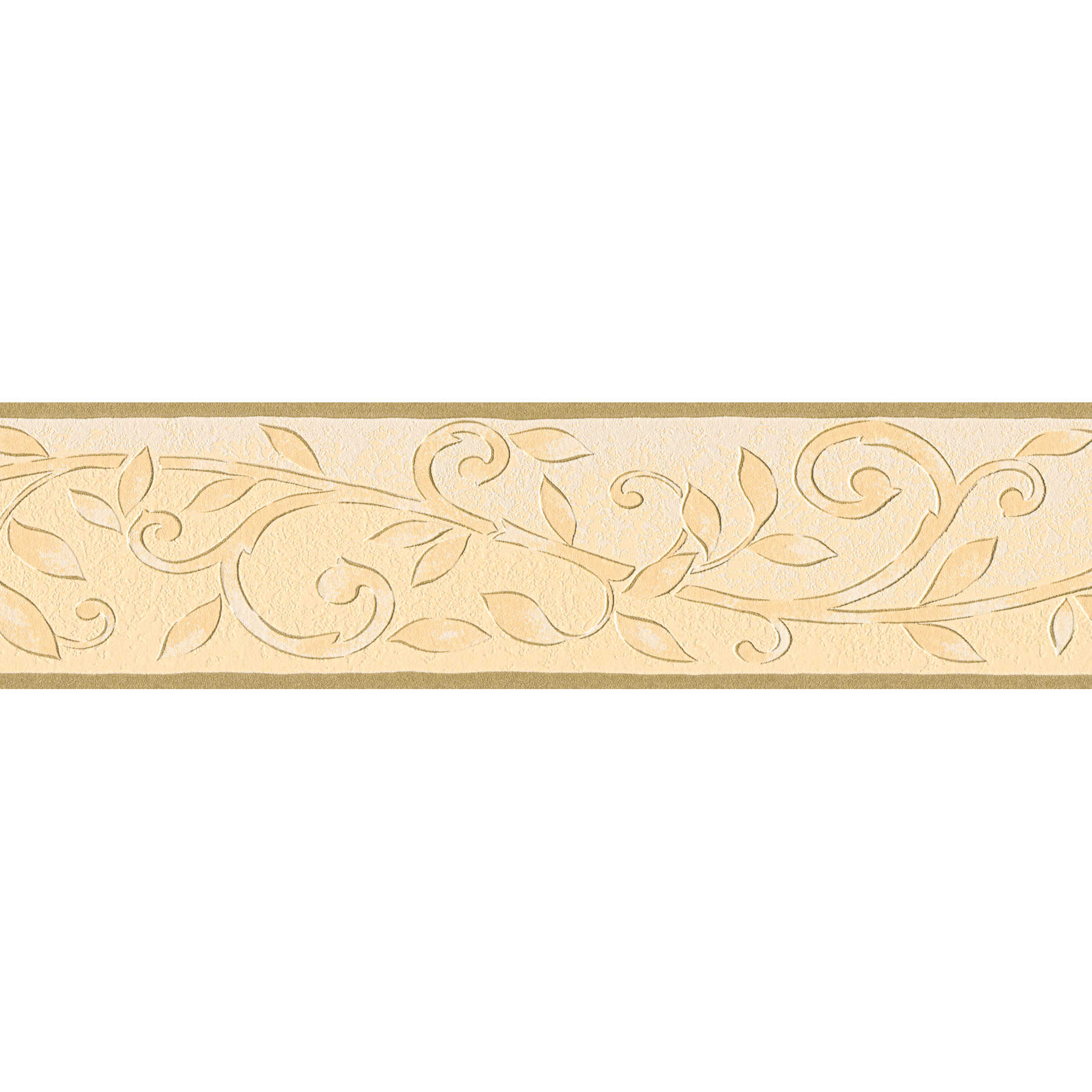         Border with leaf tendrils and gold accents - Beige
    