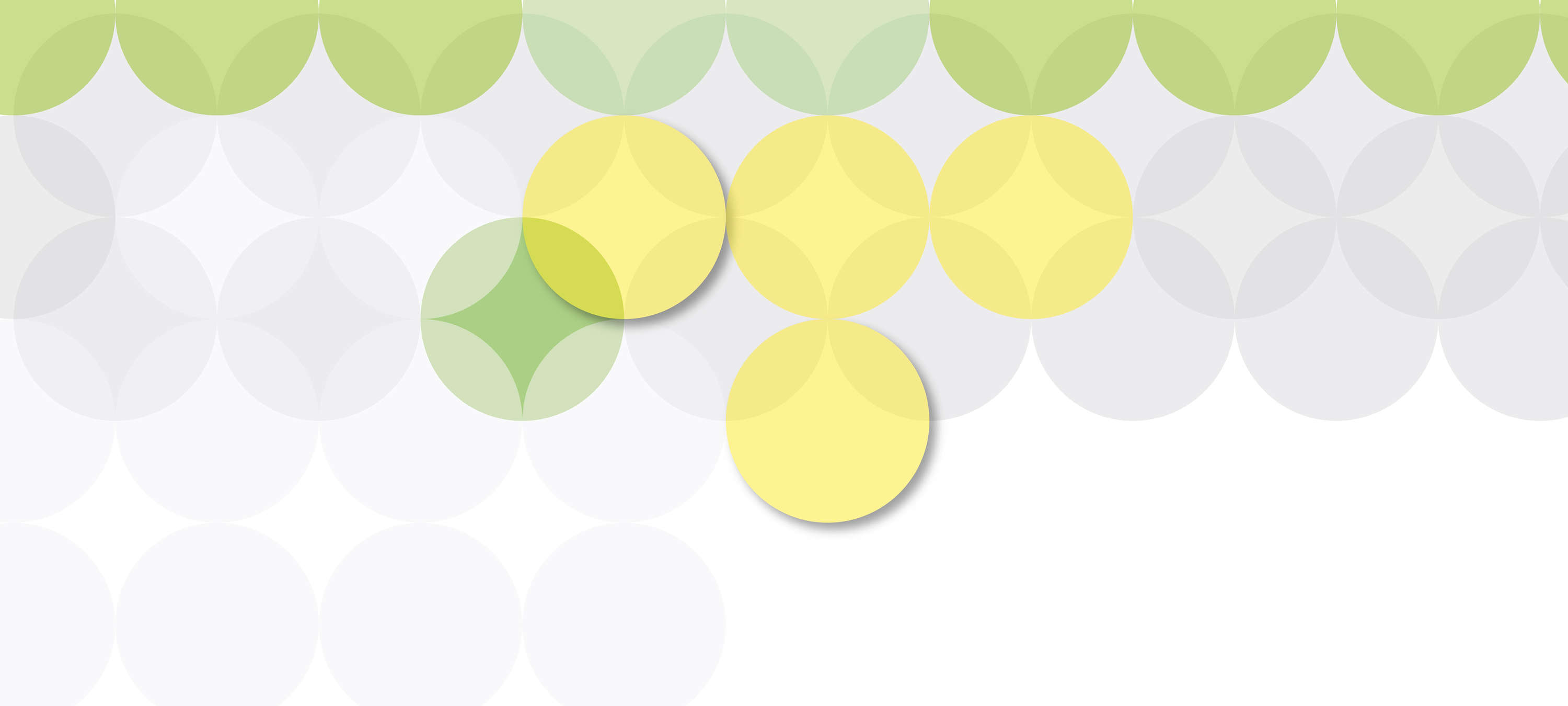             Papier peint design circulaire & motif graphique - jaune, vert, blanc
        