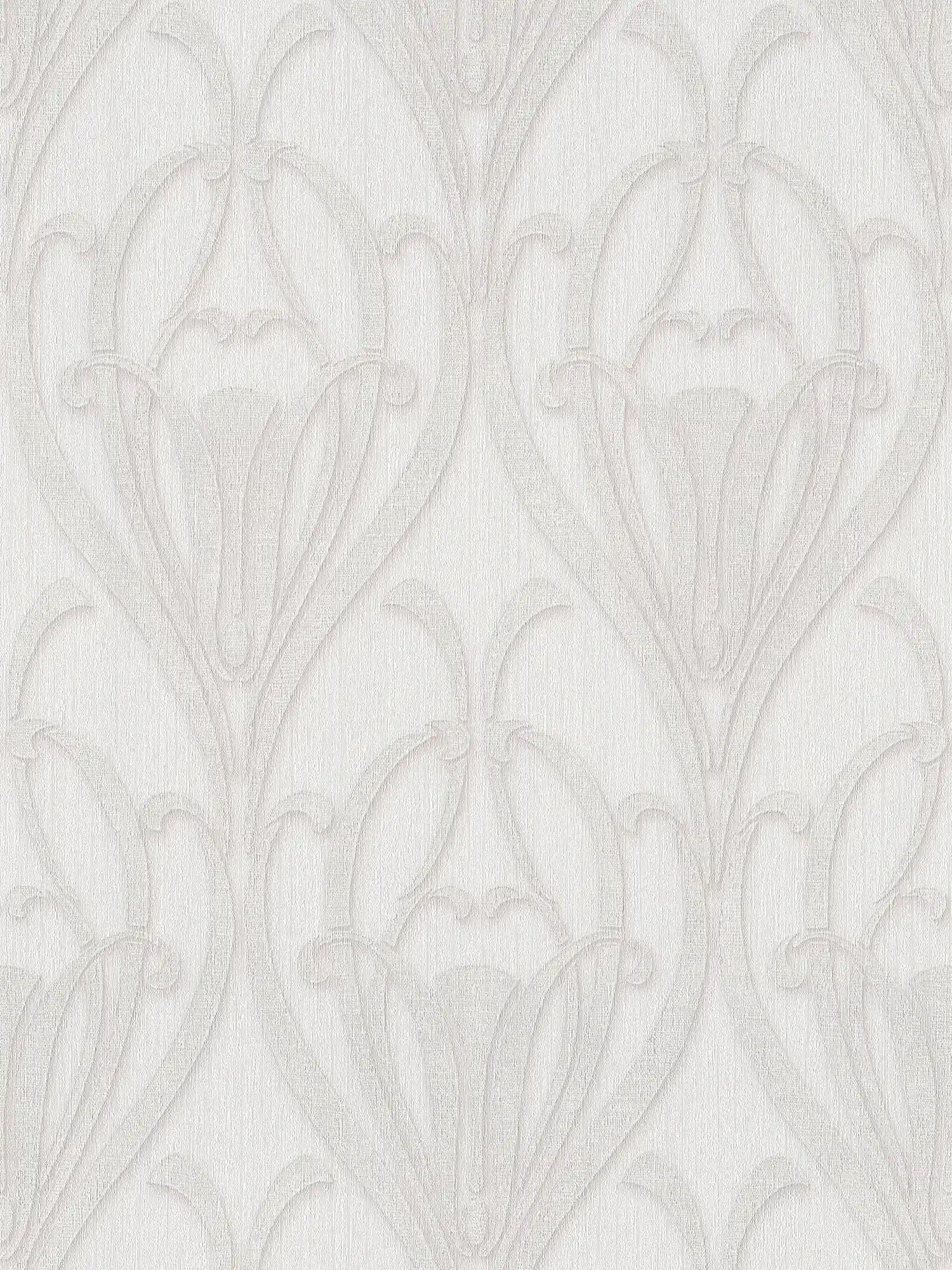 Papel pintado de estilo Art Decó con motivos ornamentales y aspecto textil
