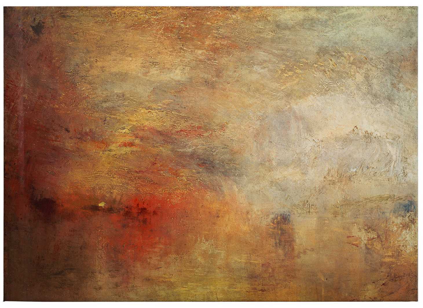             Tableau sur toile de Turner "Coucher de soleil sur la mer" - 0,70 m x 0,50 m
        
